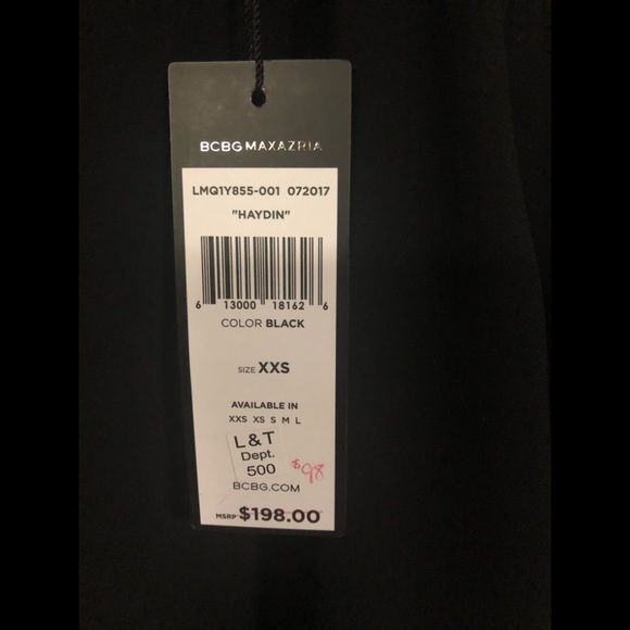 NWT‼️ BCBGMaxAzria “HAYDIN” Top Black -XXS - Picture 7 of 8
